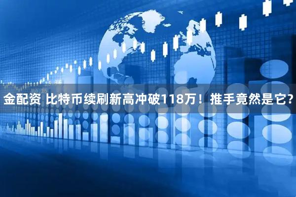 金配资 比特币续刷新高冲破118万！推手竟然是它？